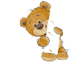 Niedlicher Teddybär Begrüßung englischer Spruch