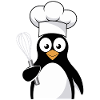 Penguin Cook with Whisk Motif