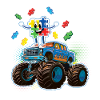 Autismus Puzzle Monstertruck Spaß
