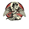 Retro Cartoon Praying Angel
