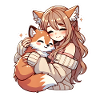 Girl with fox