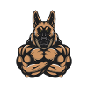 German Shepherd Dog Muscles Bodybuilding