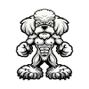 Poodle Dog Muscles Bodybuilding