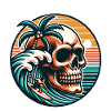 Surfing Surfer skull