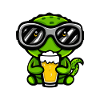Chameleon Après-Ski Bière Bande Dessinée