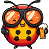 Ladybug Après-ski Bière Bande dessinée