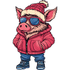 Pig Cool Comic Boar