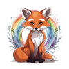 Rainbow Fox Foxes Vixen Child