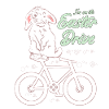 Easter bunny with bicycle