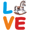 LOVE ROCKING HORSE