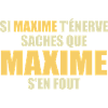 If Maxime annoys you, know that Maxime doesn't give a damn