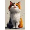 Cute Cat Illustration Poster