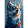 Funny Wolf Illustration Poster