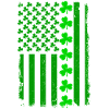 St Patrick's Day USA Flag
