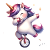 Einrad Einhorn dab dabbing