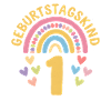 1st Birthday Girl Rainbow