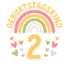 2ème anniversaire fille arc-en-ciel