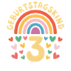 3rd Birthday Girl Rainbow