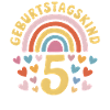 5ème anniversaire fille arc-en-ciel