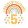 5ème anniversaire fille arc-en-ciel