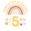 5ème anniversaire fille arc-en-ciel