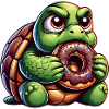 Cute Turtle Donut Candy Cartoon