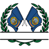 Flags USA Indaho laurel wreath banner