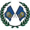 Flags USA Indaho in laurel wreath