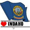 Drapeau Indaho coeur INDAHO