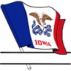 Flag Iowa text banner