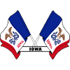 Two flags text IOWA