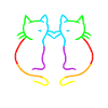 Rainbow Cats LGBT Gay Pride