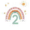 2nd Birthday Shirt Rainbow Cloud