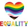 Pride Equality Rainbow Heart