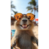 Chillendes Capybara am Strand