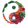 Yin Yang Vegetables Balance Art