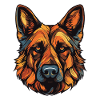 German Shepherd Dog Portrait