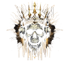 Gaming Skull with Crown