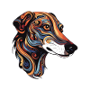 Greyhound Dog Portrait