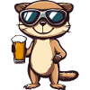 Suricate Après-Ski Bière Bande Dessinée