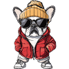 French Buldog Dog Cool Comic