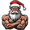 Santa Claus Muscles Bodybuilding