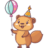 Bébé d’anniversaire de castor