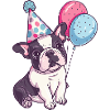 French Buldog Dogs Birthday Comic