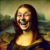 Mona Lisa laughing