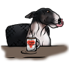 Bull Terrier "I love Coffee"