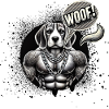 Tattoo Mastiff with chains WOOF