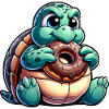 Cute Chubby Turtle Donut Cartoon