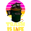 Raccoon "Trash Is Life"