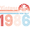 Millésime 1986 Palmiers Rétro Anniversaire
